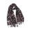Fringed Winter Scarf Leopard Print Design-Light brown leopard 1