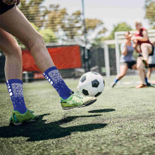 Chaussettes de soccer à évacuation de l'humidité avec grips pour yoga, gym et sports en plein air
