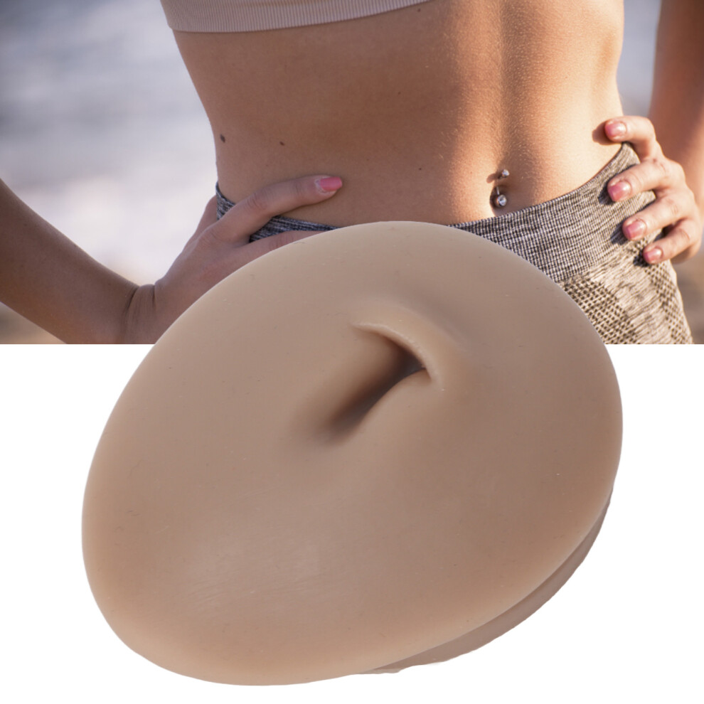 Dark Silicone Belly Model For Piercing Practice, Skin, 3D Display