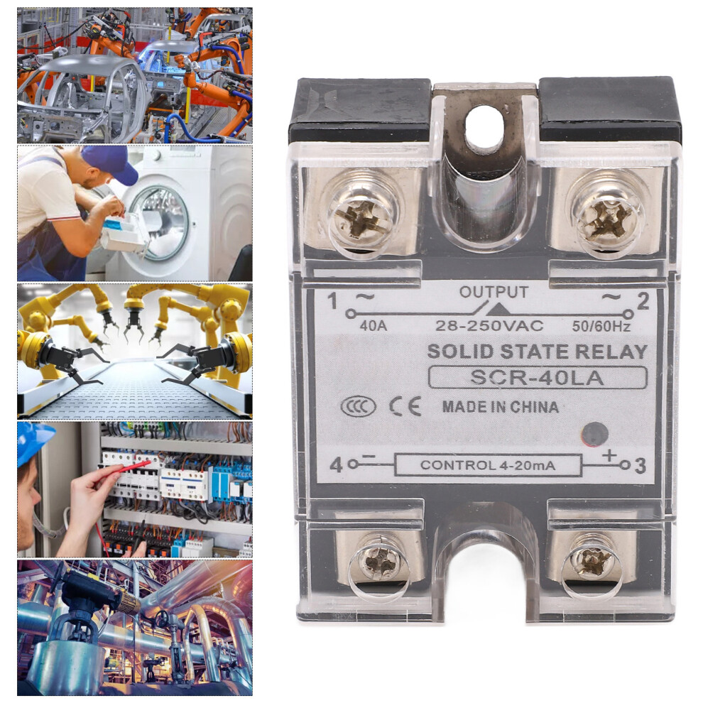 Solid State Relay Ac Ssr 40A 4-20Ma Voltage Regulating Module 4981380950528