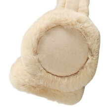 Harige oorwarmer Snowboarden Wollige oorwarmers Koud weer-Beige
