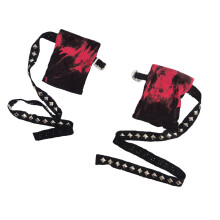 Ademende zwarte vingerloze handschoenen Punk-Tie-kleurstof