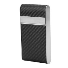Compact Black Metal Cigarette Case for 20pcs - Secure & Fashionable
