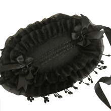 Bonnet tressé en paille naturelle, chapeau confortable,-Noir