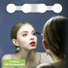 LED Vanity Mirror Light with Rechargeable Design, Rechargeable LED Vanity Mirror Light Daylight Bulbs for Makeup Dressing Table Bathroom Lighting,