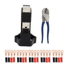 Lug Crimper Tool for Battery and Welding Cables Solid Compressions Comfortable Grip Easy to Carry Premium Material with Cable Cutter and Heat Shrink