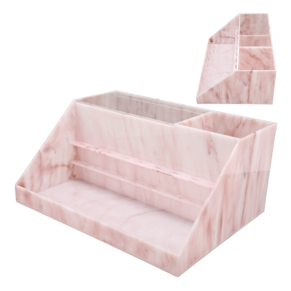 Pink Marble Acrylic Dustproof Eyelash Storage Organizer 266X200x122mm