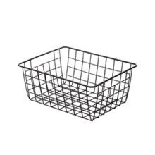 Breathable Wire Basket Large Iron Storage Basket for Toys Fruits Snacks Black