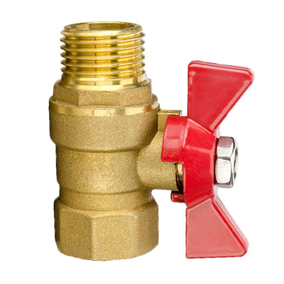 Brass Female Male Threaded Ball Valve 4X3cm Water Pipe Switch 7891372121072