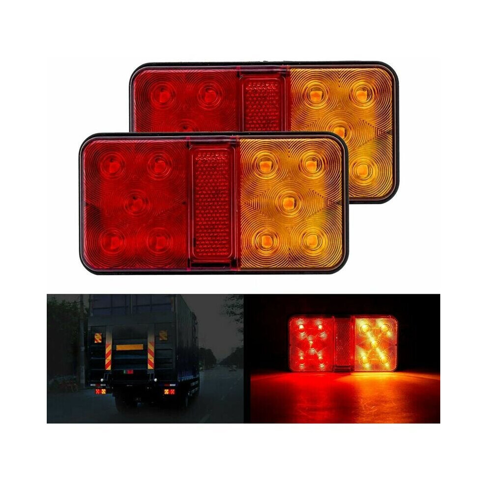 Multifunctional Led Tail For Trailers And Trucks, Bright Led Tail S, Shockproof And Waterproof 12V Compatibility And Trailer Light/Red/Yellow 9448196369913