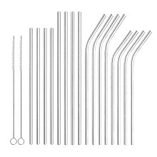 Sustainable Sipping Solution, Stainless Steel Straws Reusable, Broad Usage In Various Settings, Polished Smooth Edge For Comfortable Experience, For