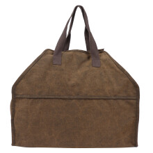 Borsa per legna da ardere in tela resistente, porta legna da ardere robusto per un utilizzo affidabile, elevata capacità di carico, supporta un