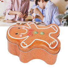 Bella scatola di latta a forma di uomo, perfetta per i dolcetti di Natale