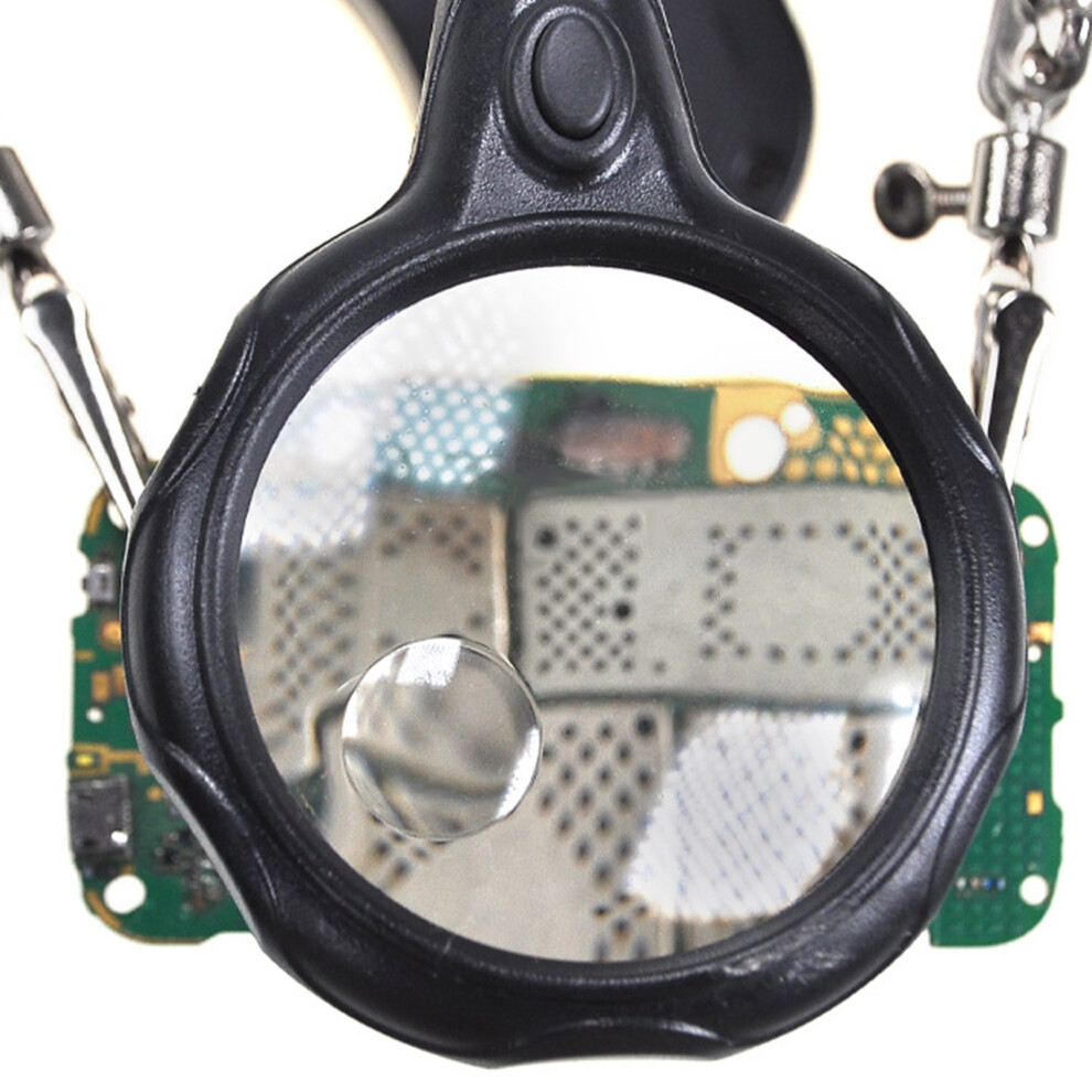 Magnifying Glass Soldering Station Led Lamp With Auxiliary Clips, 330G 7891380969574