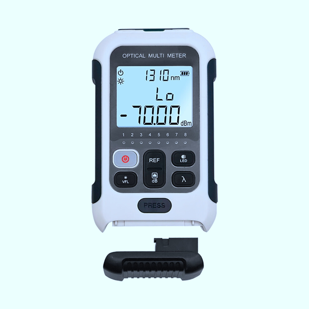 Fiber Optic Power Meter 10 Wavelengths Low Battery Use White Abs Case 8351372127119