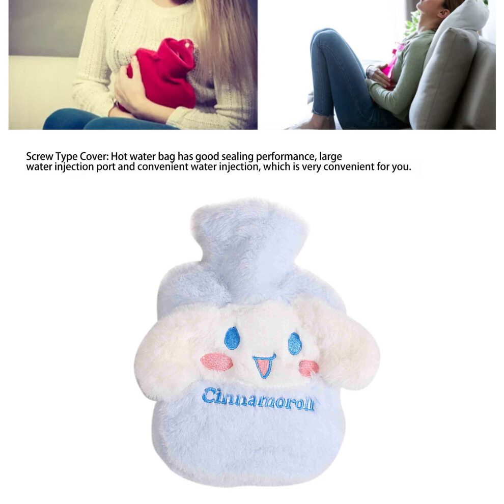 Large Capacity 1000ml Plush Cute Cartoon Hot Water Bottle Soft Detachable for Winter
