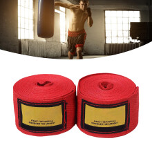 2 PCS Boxing Bandage Thai Kickboxing Hand Wraps 3m Red Sports Protector