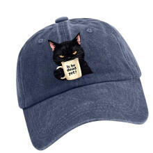 Zonnehoed Honkbalhoed Katoen Cartoon Kitten-Marineblauw figuur 2