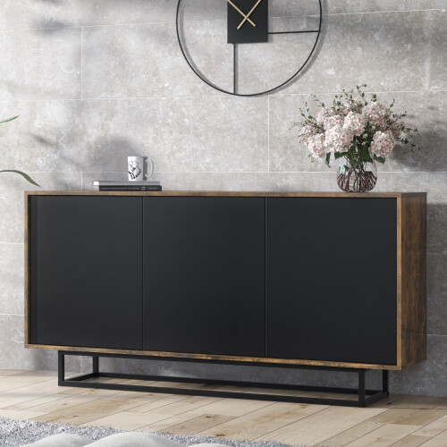 Sideboard 160cm Halo Loft - Rustic & Black