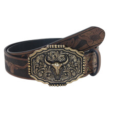 Westerse thema antieke PU-riem voor jeugd en-112 cm koffie