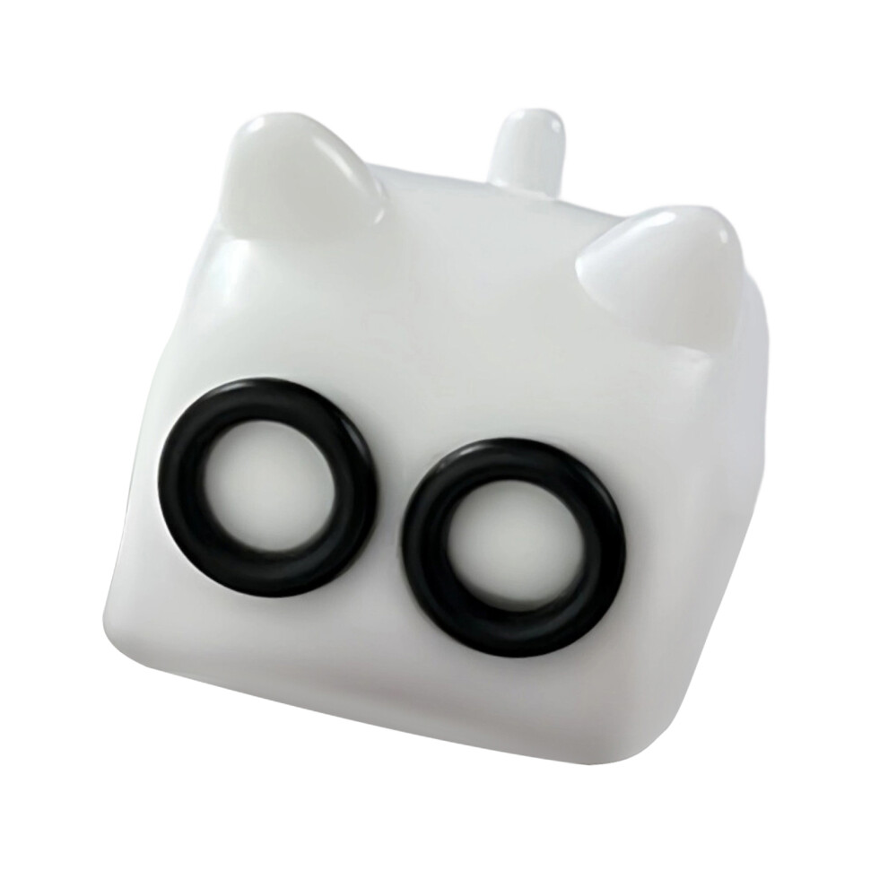 3D Resin Cute Kitten Keycap For Mechanical Keyboards- White 7704000821698