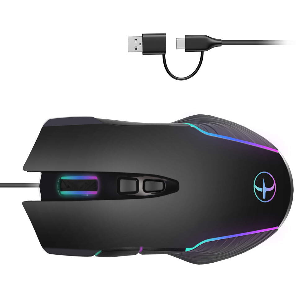 Computer Mouse With Jiggler Mode Usb C A Corded Ergonomic Color 7704000821674