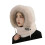 Thermal Fleece Lined Pullover Hat with Face Cover Women-Beige 1