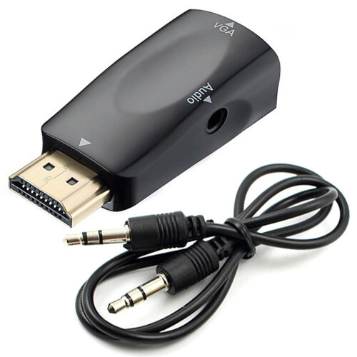 HDTV to VGA Adapter Converter Computer Set Top Box-Black 1