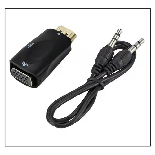 HDTV to VGA Adapter Converter Computer Set Top Box-Black 2