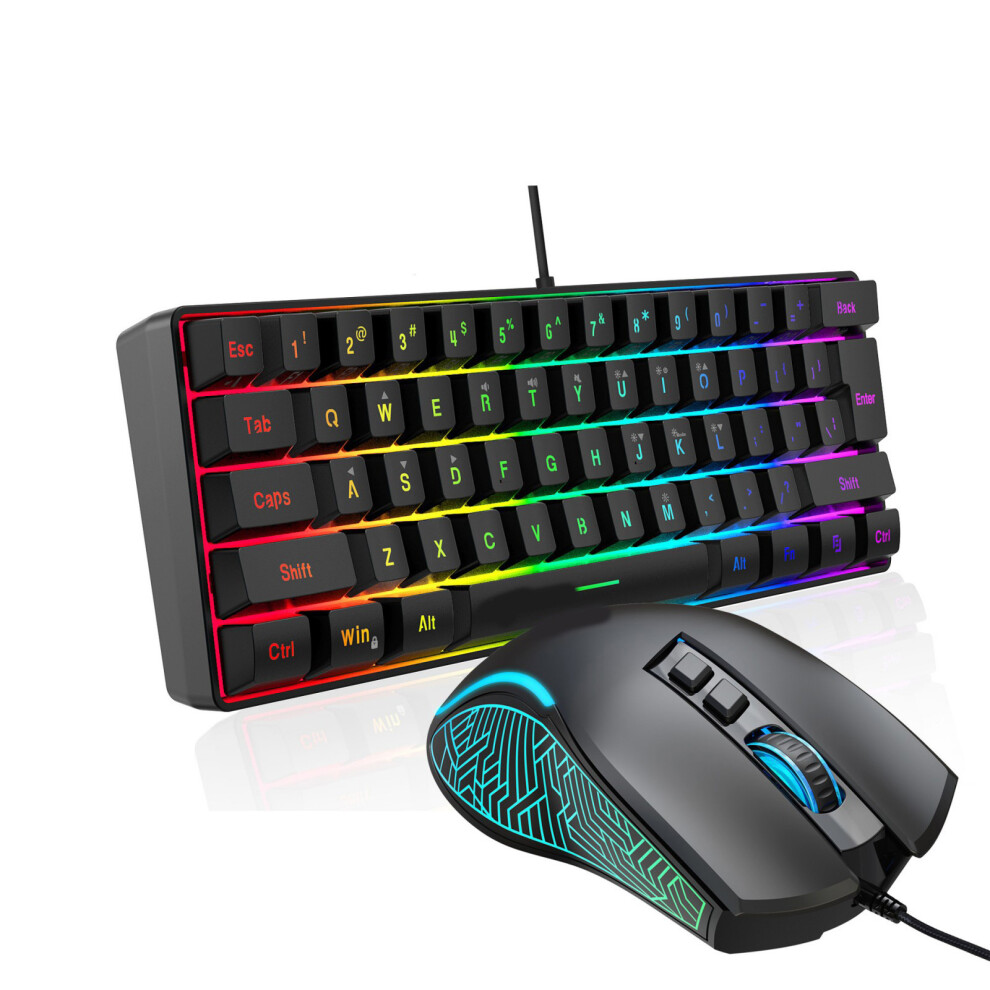 Ergonomic Wireds Keyboards And Mouse- Keyboard Package Black 7704000823081