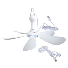 USB Ceiling Fan for Camping Tent 16.5" Portable Hanging Fan for