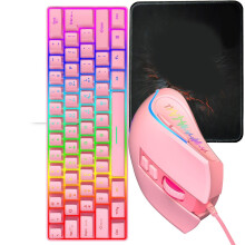 Wireds Keyboards And Mouse Set For-F pink Keyboard with mouse