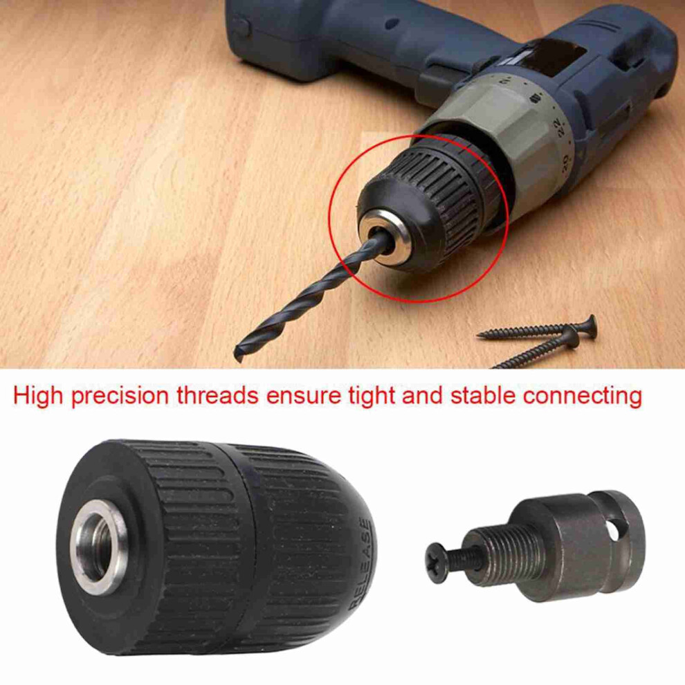 Keyless Drill Chuck 1/2In Square To 1/4In Hex 2-13Mm Clamping 4031381001450