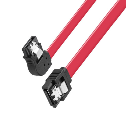 Short SATA3.0 Cable Angled Connectors-Bend on the right