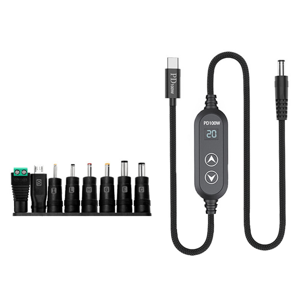 Usb C Dc5.5mm Power Supply 100W With 5V/12V/15V/19V/20V Multiple 7704000823524