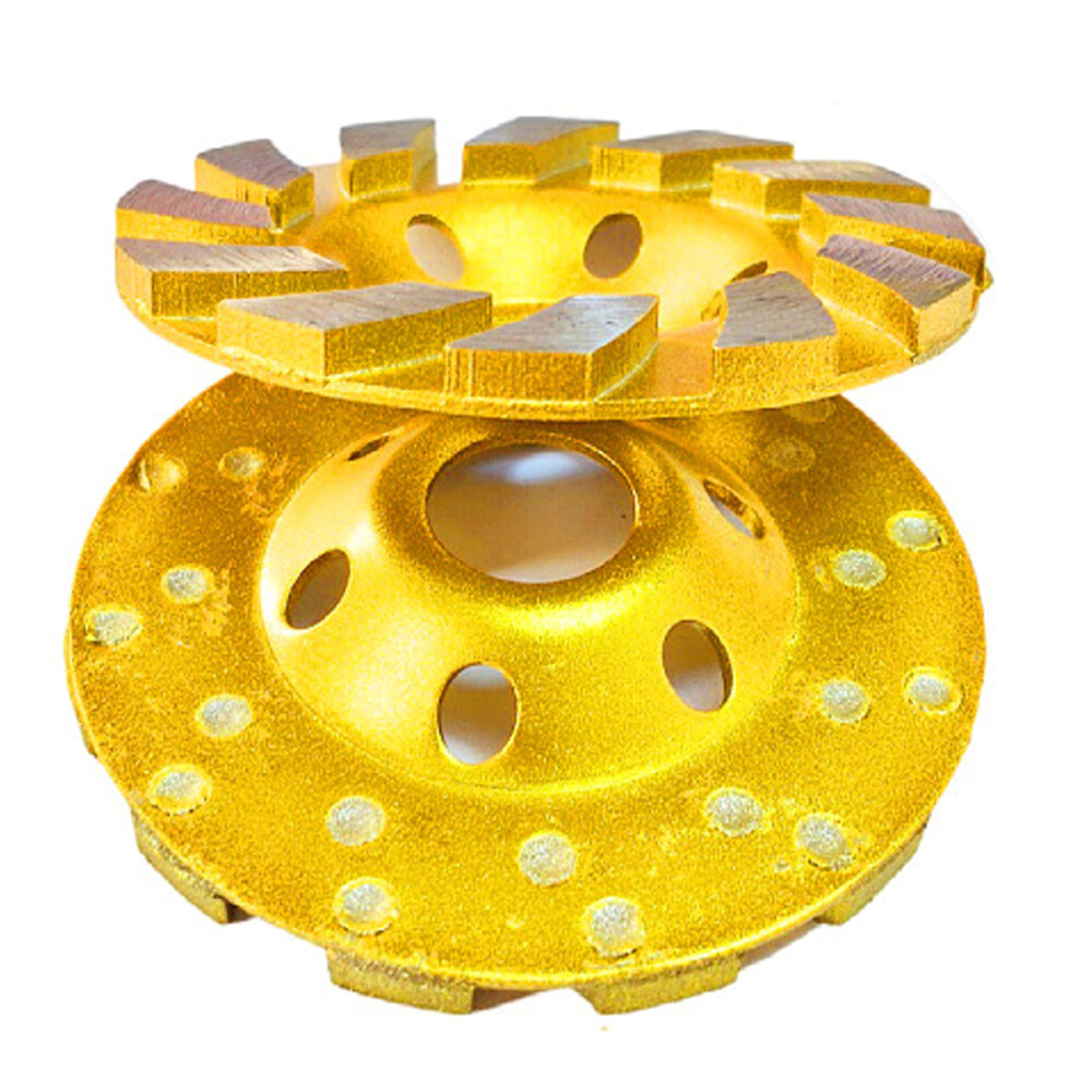 Diamond Cup Grinding Wheel 100Mm, Gold, Double Row, Wear-Resistant 4621372135433