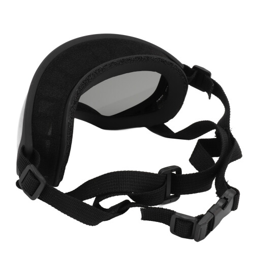 Dog Goggles Windproof UV Dustproof Adjustable Straps Black & Gray PC 2