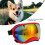 Dog Goggles Windproof UV Dustproof Adjustable Strap Red Frame Durable PC 9