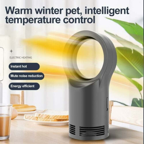 Compact Leafless Heater For Wide Application, Portable Desktop Electric Warmer Utilizing Fast Efficient Heating, Modern Elegant Design And Powerful 1
