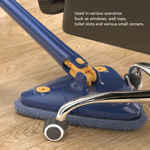360 Rotatable Adjustable Cleaning Mop, Extendable Triangle Wall Cleaning Mop with Automatic Water Squeezing Function, Long Handle Microfiber Spin 2
