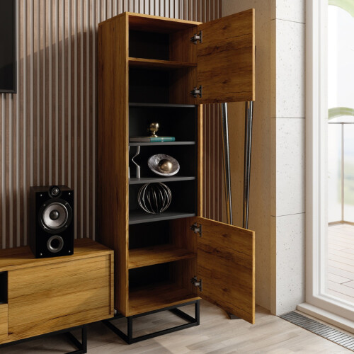 Display Cabinet 175cm Harmony Loft - Dark Oak 1
