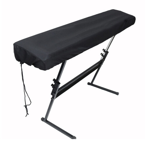 Black 61 Key Piano Cover, Shrinkable Polyester, 100x42cm 2