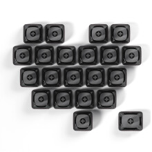 Capuchons de touches chaton translucides de-Noir transparent