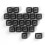 Capuchons de touches chaton translucides de-Noir transparent 1