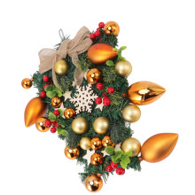 Handcrafted Christmas Wreath Pendant 50x30cm Reusable Door Fireplace Decor