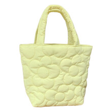 Bolsa feminina de ombro, elegante e durável, confortável de carregar, com estampa floral acolchoada, interior espaçoso e multifuncional.
