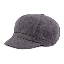 Berretto da strillone ripiegabile e comprimibile, cappello vintage morbido e caldo in misto lana con struttura traspirante, berretto piatto in tweed