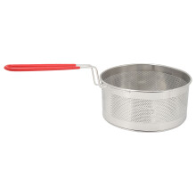 Runder Frittierkorb mit Griff, Fett lässt sich leicht abtropfen. Der Frittierkorb ist aus Edelstahl 304 gefertigt und ergonomisch geformt. Er ist