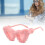 Υλικά υψηλής ποιότητας, γυαλιά ηλίου σε σχήμα καρδιάς, εργονομική δομή, ασαφής 4