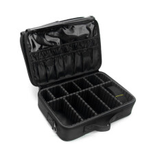 Valigetta per trucchi di grande capacità, valigetta da viaggio per trucchi con organizer multifunzionale e imbottitura antiurto, borsa portaoggetti